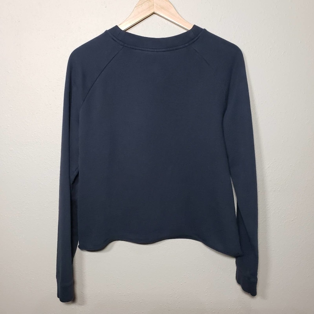 Adidas Trefoil Logo Spell Out Sweatshirt Size XL Cropped Pullover - Picture 3 of 9